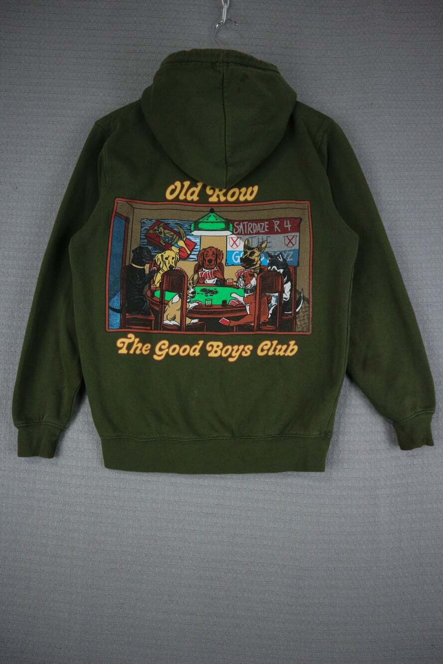 Old Row Barstool Sports Cigar Bulldog Poker Graphic Hoodie Sweatshirt S